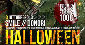 Immagin della locandina dell'Halloween Horror party 2013 allo Smile Club Donori