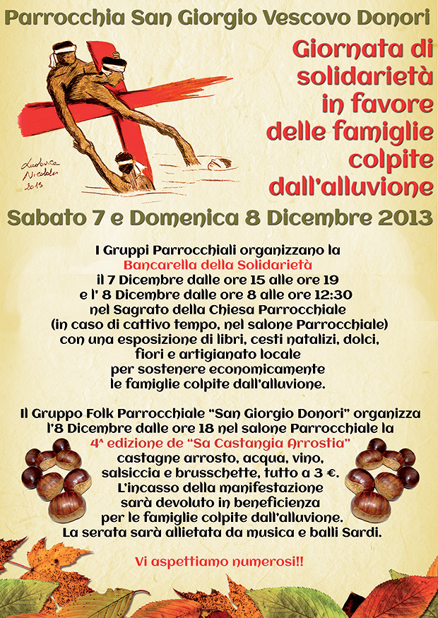 Bancarella della solidarietà e Sa Castangia Arrostia - Donori - 7 e 8 Dicembre 2013 - ParteollaClick