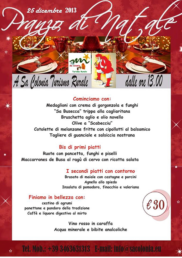 Pranzo di Natale 2013 - Sa Colonia Turismo Rurale - Dolianova - ParteollaClick