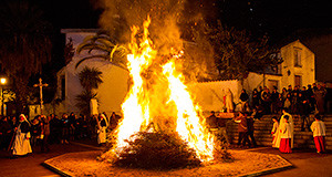 Foto del Falò di Sant'Antanio Abate a Donori - 17 Gennaio 2014