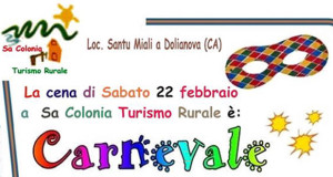 Locandina per la Cena di Carnevale 2014 - Sa Colonia Turismo Rurale - Dolianova - 22 Febbraio 2014 - ParteolalClick