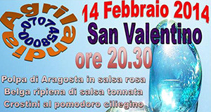 Locandine per la Cena di San Valentino 2014 all'Agrilandia - Dolianova - 14 Febbraio 2014 - ParteollaClick