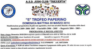 Manifesto del Quinta edizione del Trofeo Judo Paperino - 30 Marzo 2014 - Barrali - ParteollaClick