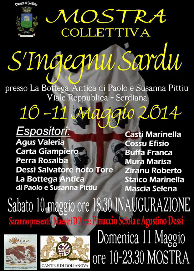 Mostra Colletiva S'Ingegnu Sardu alla Bottega Antica di Paolo e Susanna Pittiu - Serdiana - 10 e 11 Maggio 2014 - ParteollaClick