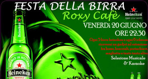 locandina per la Festa della Birra al Roxy Cafè - Dolianova - Venerdì 20 Giugno 2014 - ParteolalClik