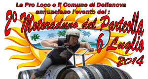 Locandina Secondo Motoraduno del Parteolla - Dolianova, Parco Artistico Gianni Argiolas - Domenica 6 Luglio 2014 dalle ore 9