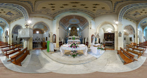 Foto equirettangolare della Chiesa di San Giorgio Vescovo a Donori