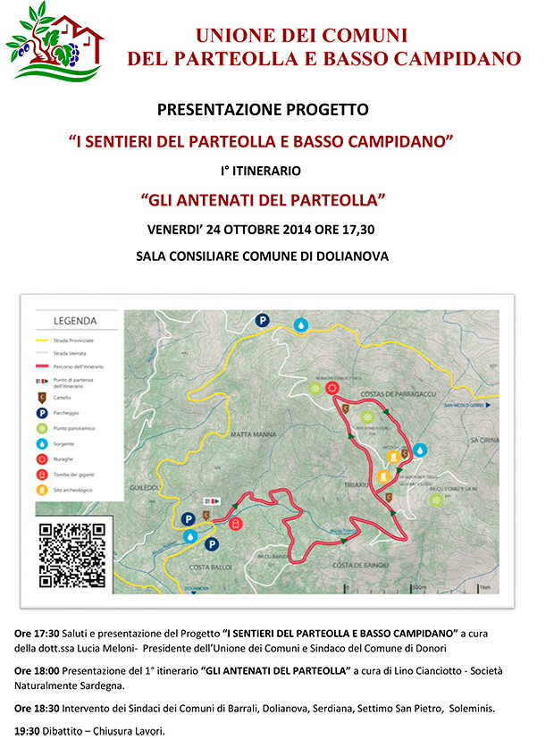 Presentazione del progetto I Sentieri dell'Unione del Parteolla e Basso Campidano - Dolianova- 24 Ottobre 2014 - ParteollaClick