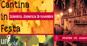 Locandina Cantina in Festa 2014 nell'Azienda Vitivinicola Giuseppe Lecis - Soleminis - 16 Novembre 2014 - ParteollaClick