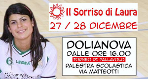 Locandina Il Sorriso di Laura 2014 Torneo di Pallavolo - Dolianova - 27 e 28 Dicembre 2014 - ParteollaClick