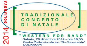 Locandina per il Tradizionale Concerto di Natale 2014 - Dolianova - 20 Dicembre 2014 - ParteollaClick