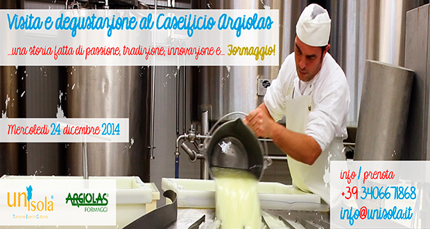 Locandina Visita e Degustazione al Caseificio Argiolas, Natale 2014 - Dolianova - 24 Dicembre 2014 - ParteollaClick