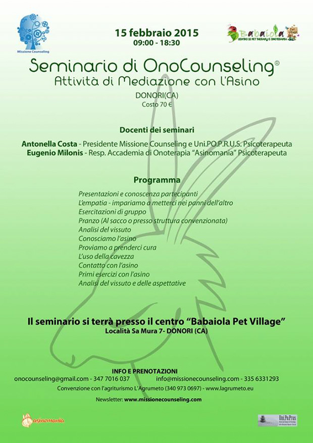 2° Convegno Nazionale e seminario di OnoCounseling - Donori - 14 e 15 Febbraio 2015 - PartreollaClick