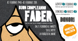 Locandina Buon Compleanno Faber 2015 - Donori - 5 Febbraio e 1 Marzo 2015 - ParteollaClick