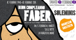 Locandina Buon Compleanno Faber 2015 - Soleminis - 14 Febbario 2015 - ParteollaClick