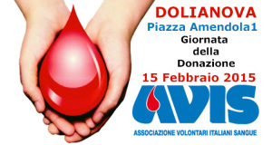 Locandina Giornata della Donazione 2015 Avis - Dolianova - 15 Febbraio 2015 - ParteollaClick