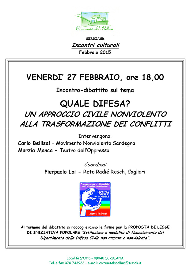 Quale Difesa - Comunità La Collina - Serdiana - 27 Febbraio 2015 - ParteollaClick