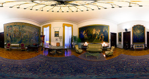 Foto Equirettangolare del Virtual Tour della Sala del Sindaco del Palazzo Civico di Cagliari