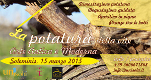 Locandina per La Potatura della Vite tra le vigne di Giuseppe Lecis - Soleminis - 15 Marzo 2015 - ParteollaClick