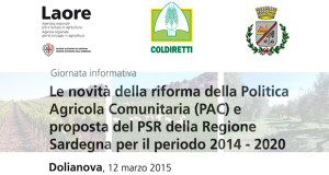 Locandina per La riforma del PAC per il periodo 2014 2020 - Dolianova - 12 Marzo 2015 - ParteollaClick