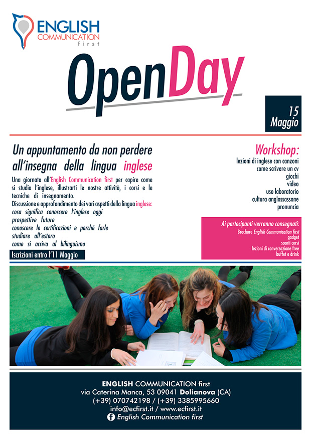 Open Day 2015 English Communication First - Dolianova - 15 Maggio 2015 - ParteolalClick