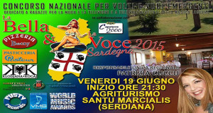 Locandina Concorso Nazionale per Volti e Voci Emergenti all'Agriturismo Santu Marcialis Brogi - Soleminis- 19 Giugno 2015 - ParteollaClick