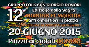 Locandina Dodicesima Edizione della Sagra Maistus et Maistas - Donori - 20 Giugno 2015 - ParteollaClick