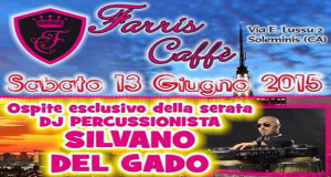 Locandina Silvano Delgado al Farris Caffè - Soleminis - 13 Giugno - ParteollaClick
