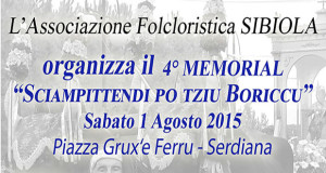 Banner 4° Memorial Sciampittendi po Tziu Boriccu - Serdiana - 1 Agosto 2015 - ParteollaClick