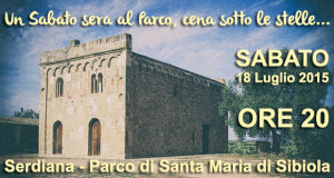 Banner Un sabato Sera al Parco di Santa Maria di Sibiola, cena sotto le stelle - Serdiana - 18 Luglio 2015 - ParteollaClick