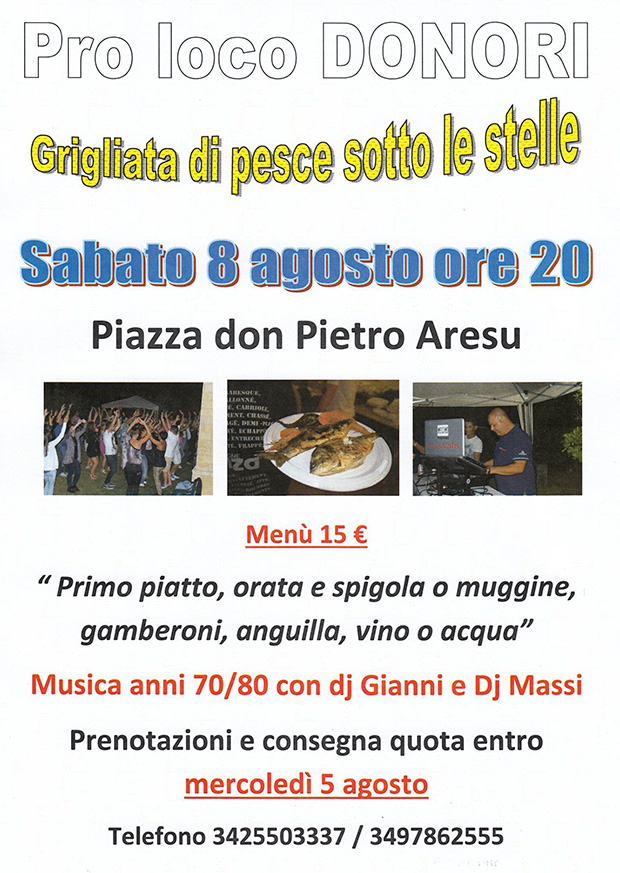 Grigliata di Pesce Sotto le Stelle 2015 - Donori - Sabato 8 Agosto 2015 - ParteollaClick