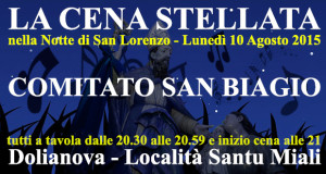 Banner La Cena Stellata 2015 nella notte di San Lorenzo - Dolianova - 10 Agosto 2015 - ParteollaClick