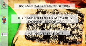 Banner Il Cammino della memoria... Donori Ricorda - 100 anni della Prima Guerra Mondiale - Donori - Dal 4 all'8 Novembre 2015 - ParteollaClick