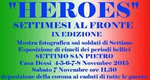 Banner Heroes Settimesi al fronte XI edizione Mostra Fotografica sui soldati di Settimo - Settimo San Pietro - Dal 4 all'8 Novembre 2015 - ParteollaClick