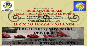 Banner Il Ciclo della Violenza - Settimo San Pietro - 25 Novembre 2015 - Parteollaclick