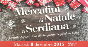 Banner Mercatini di Natale con degustazione di vini pregiati e prodotti locali - Serdiana - 8 Dicembre 2015 - ParteollaClick