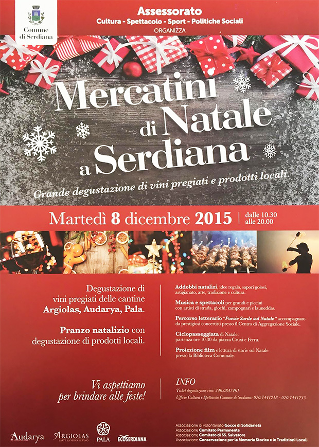 Mercatini di Natale con degustazione di vini pregiati e prodotti locali - Serdiana - 8 Dicembre 2015 - ParteollaClick