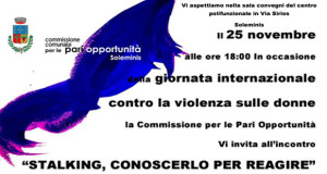 Banner Stalking, conoscerlo per reagire - Soleminis - Mercoledì 25 Novembre 2015 - ParteollaClick