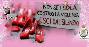 Banner Un nastro Rosso in Piazza Europa per la Settimana di iniziative di sensibilizzazione contro la Violenza sulle Donne - Dolianova - 27 Novembre 2015 - ParteollaClick