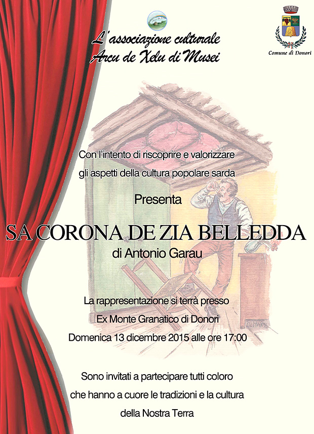 Commedia Dialettale Sarda Sa Corona de Zia Belledda - Donori, Ex Montegranatico - 13 Dicembre 2015 - ParteollaClick