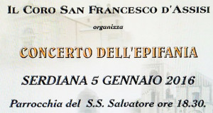 Baner Concerto Corale dell'Epifania 2016 - Serdiana - 5 Gennaio 2016 - ParteollaClick