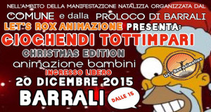 Banner Gioghendi Tottimpari Christmas Edition, animazione e attività per bambini - Barrali - 20 Dicembre 2015 - ParteollaClick