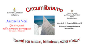 Banner Circumlibriamo con Antonella Veri - Dolianova, Biblioteca Comunale - 13 Gennaio 2016 - ParteollaClick