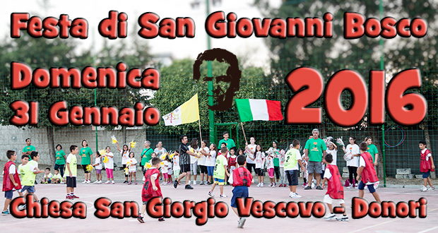 Banner Festa di San Giovanni Bosco - Donori, Chiesa San Giorgio Vescovo - 31 Gennaio 2016 - ParteollaClick