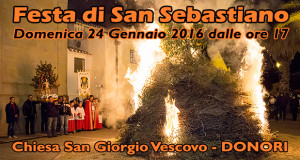 Banner Festa di San Sebastiano Martire - Donori, Chiesa di San Giorgio Vescovo - Domenica 24 Gennaio 2016 - ParteollaClick