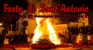 Banner Festa di Sant'Antonio Abate - Donori, Chiesa di San Giorgio Vescovo - 17 Gennaio 2016 - ParteollaClick