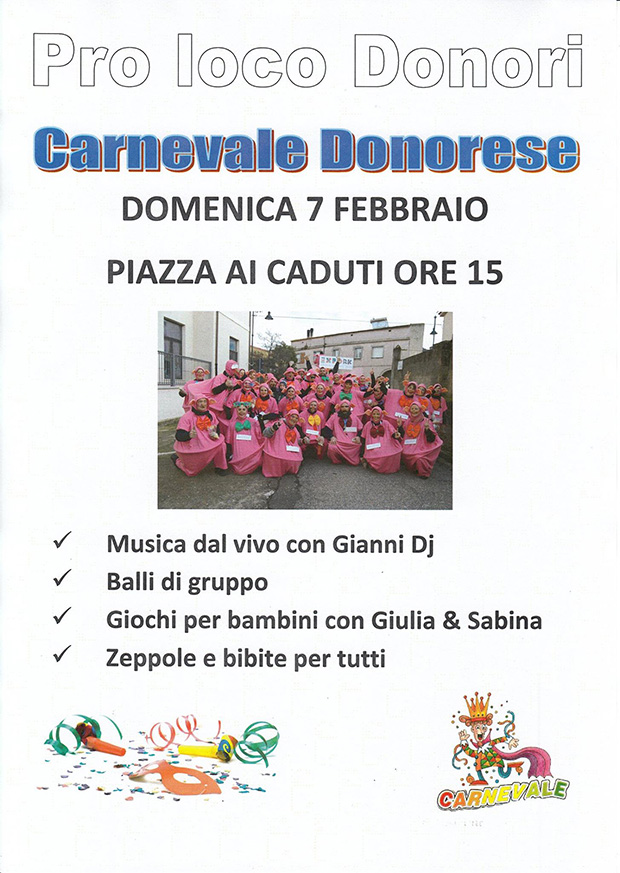 Carnevale Donorese 2016 - Donori - 7 Febbraio 2016 ore 15 - ParteollaClick