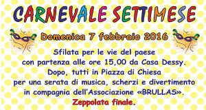 Banner Carnevale Settimese 2016 - Settimo San Pietro - 7 Febbraio 2016 - ParteollaClick