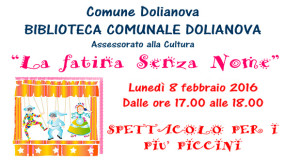 Banner La Fatina Senza Nome - Dolianova, Biblioteca Comunale - 8 Febbraio 2016 - ParteollaClick