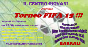 Banner Torneo FIFA 15 al Centro Giovani - Barrali - 12 Febbraio 201 - ParteollaClick